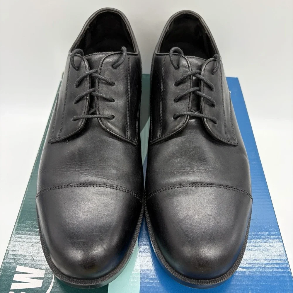 DREW Mens 13N Shoes Cambridge Orthopedic Oxford Black Leather Lace Up Comfort